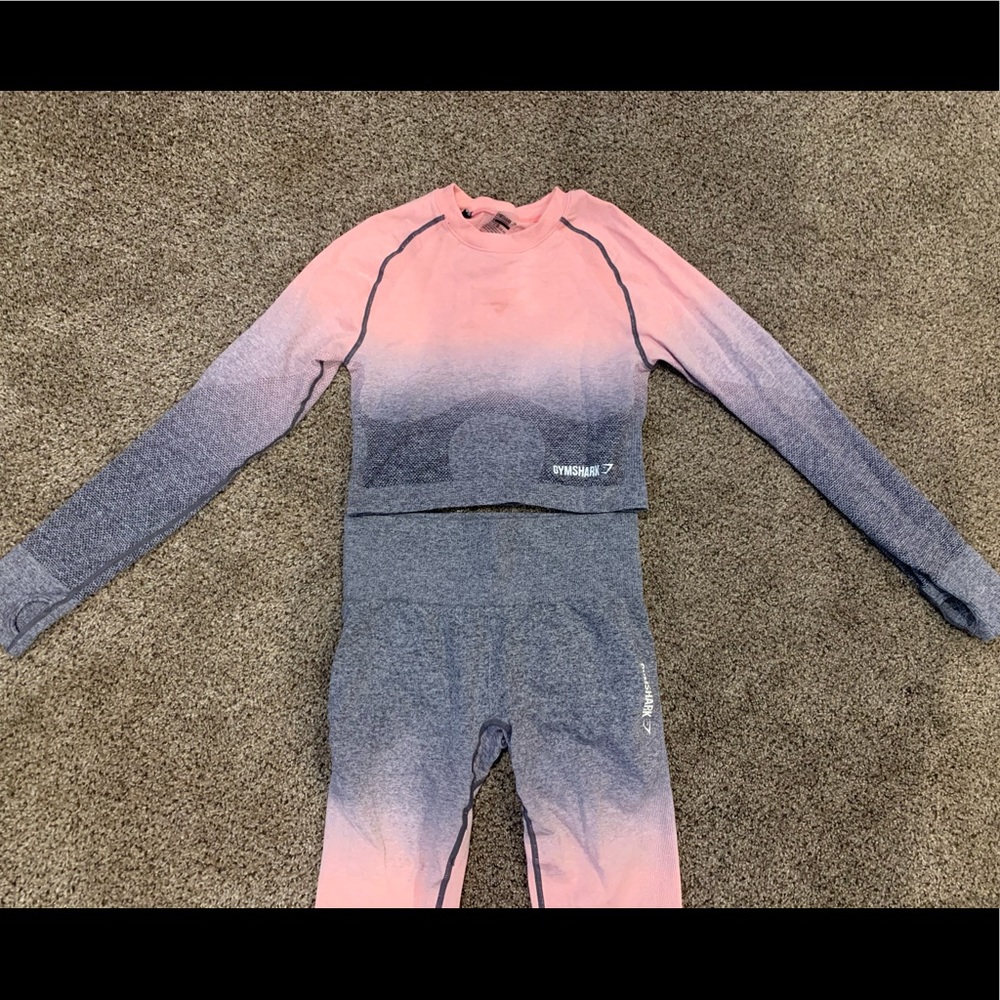 Ombré gymshark 2 piece set